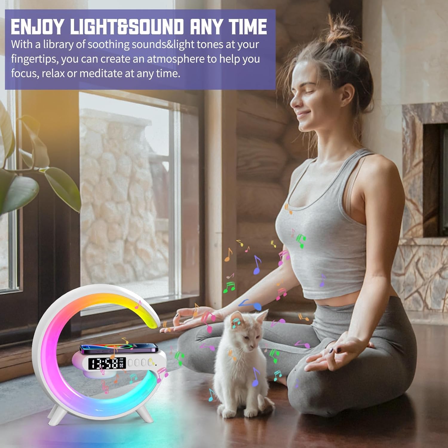LED Smart Bluetooth Table Lamp with Speaker