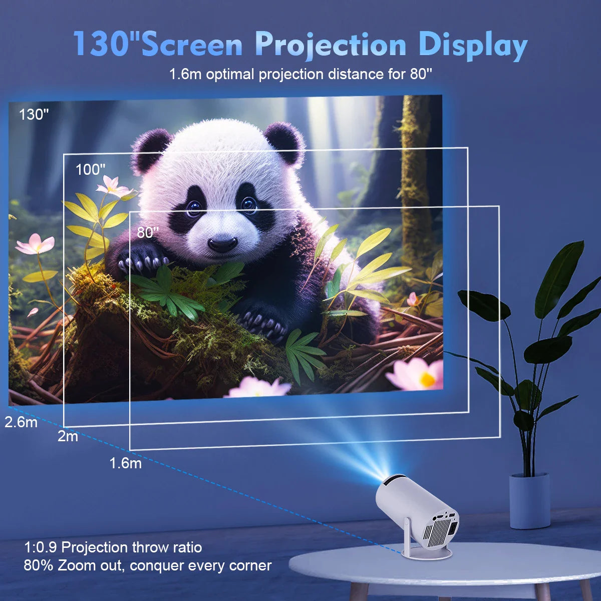 Projector 4K Android 11 Dual Home Cinema Outdoor Projector